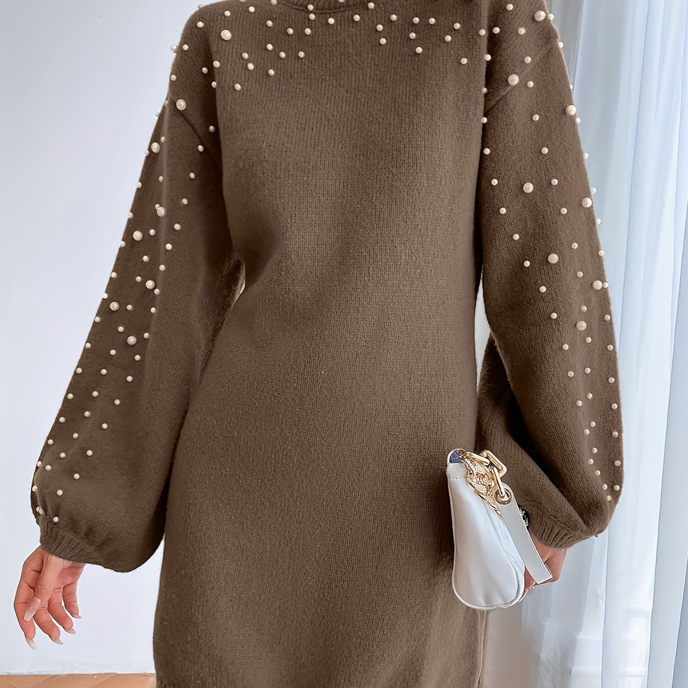 SOPHIA & ROSE | Soft Knit Long-Sleeve Midi Dress