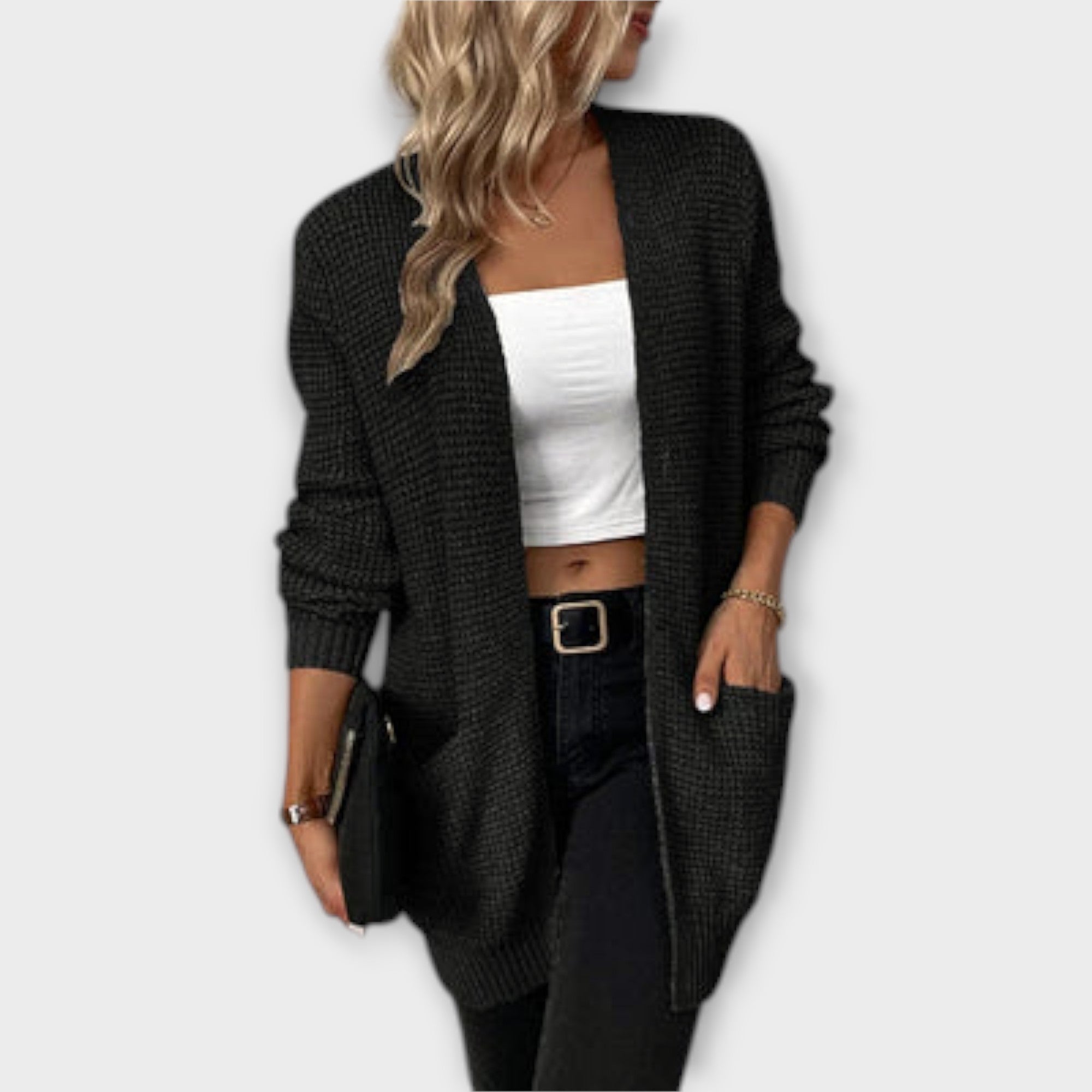 Sharon - Casual Knit Cardigan with Pockets