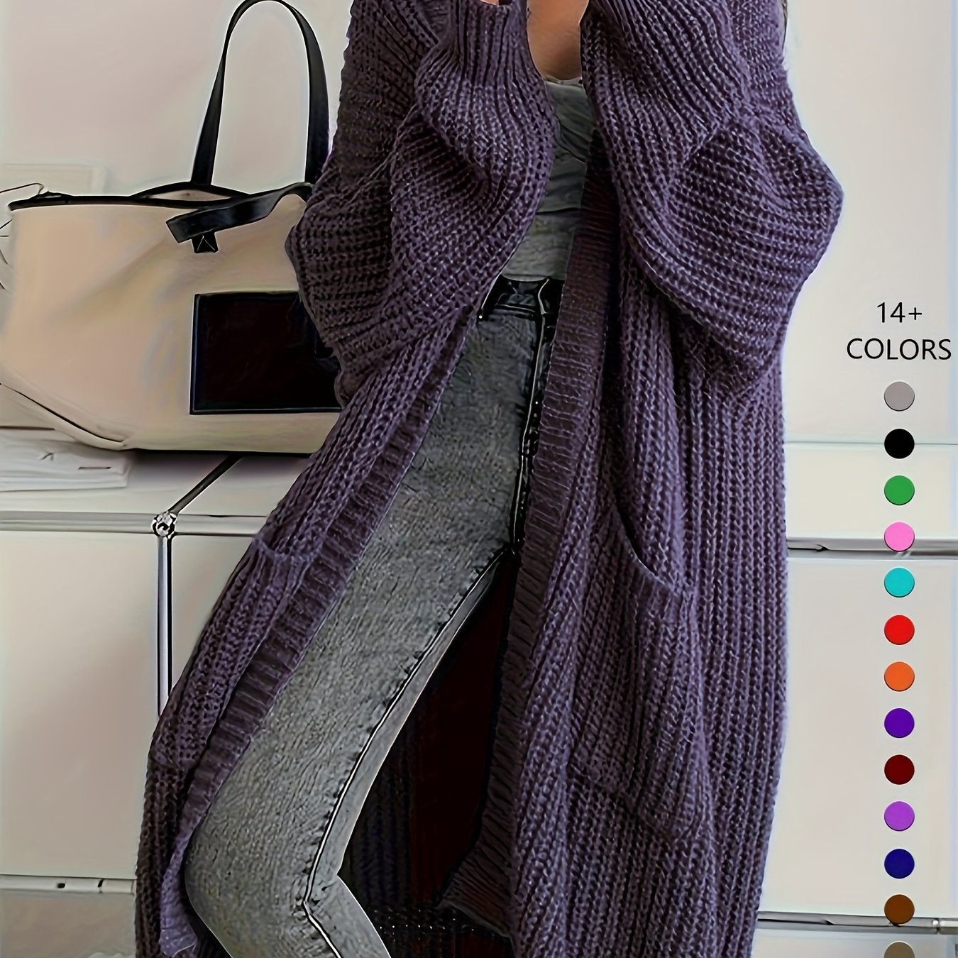 Glenda | Chic Knee-Length Cardigan Sweater