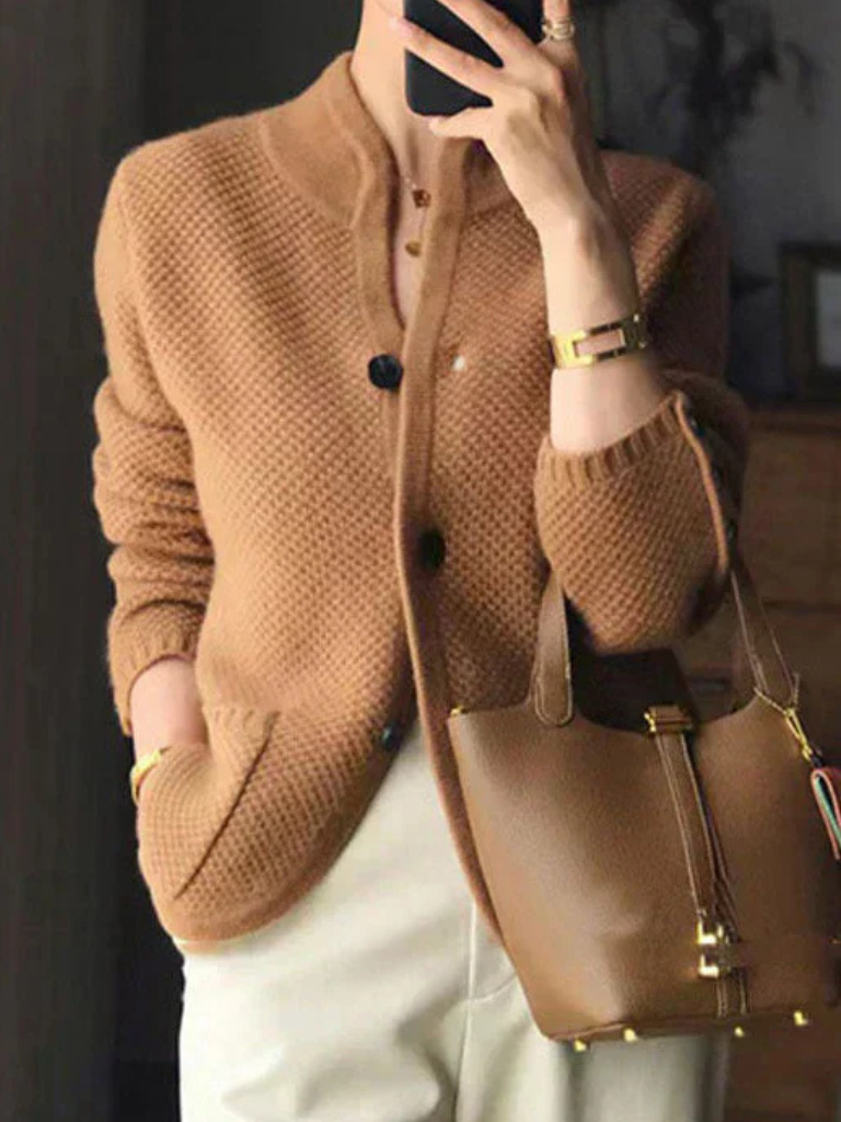 CLAIRE CASHMERE-BLEND CARDIGAN