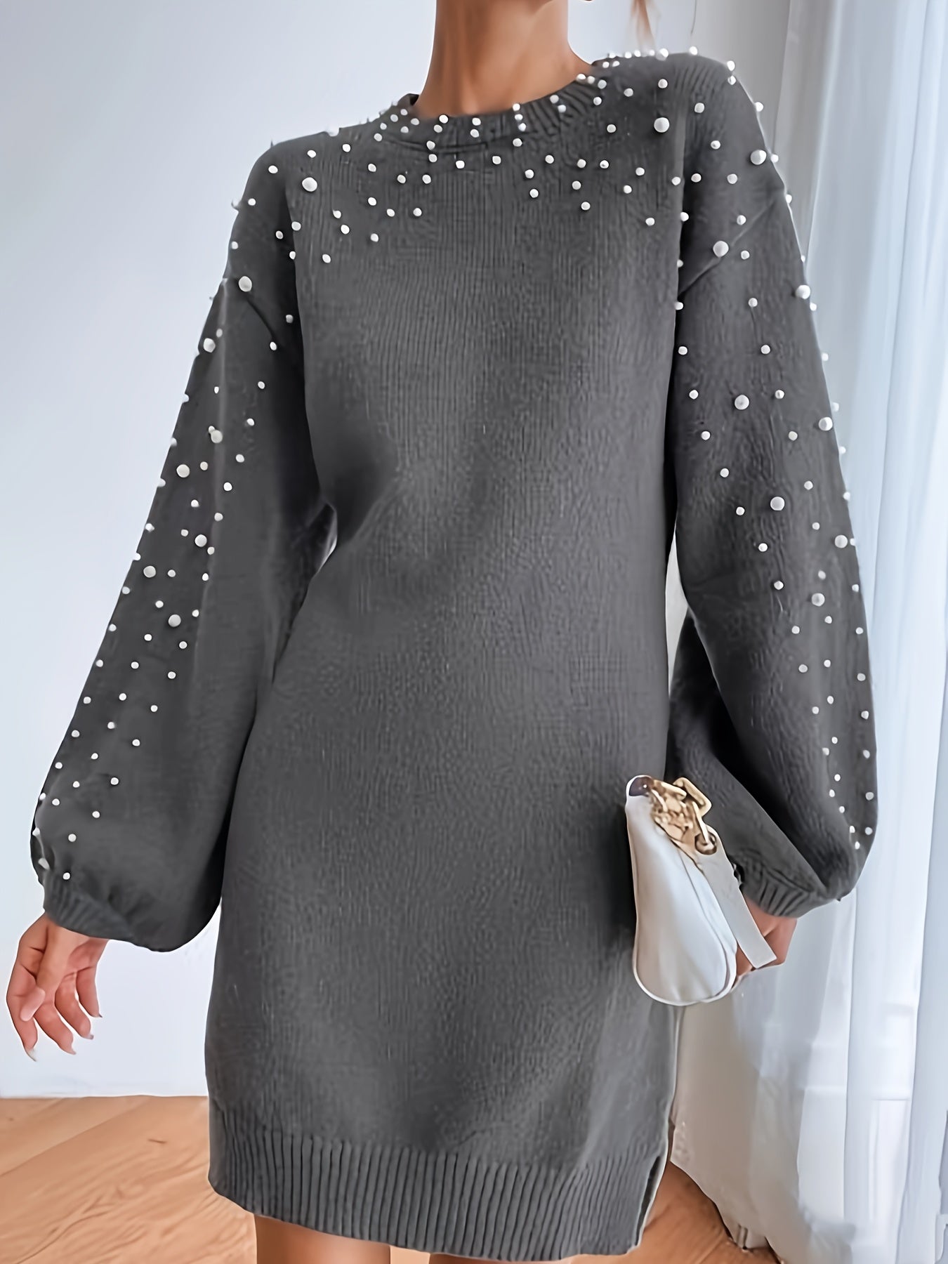 SOPHIA & ROSE | Soft Knit Long-Sleeve Midi Dress