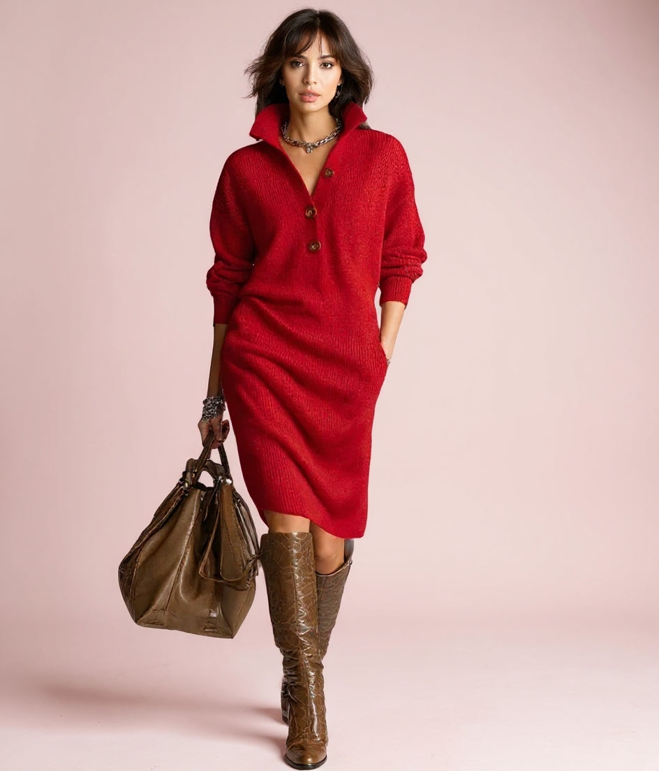 SOPHIA & ROSE | Cozy Button Knit Dress