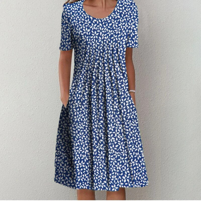 OLIVIA™ FLORAL CASUAL DRESS WITH POCKETS