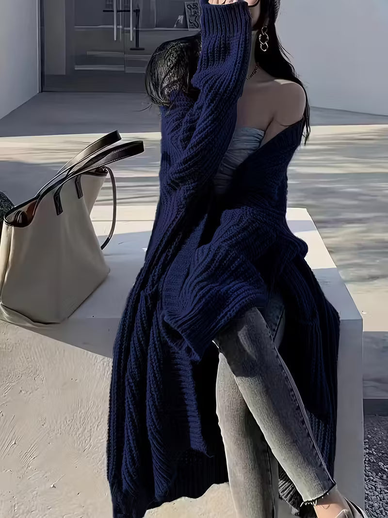 Glenda | Chic Knee-Length Cardigan Sweater