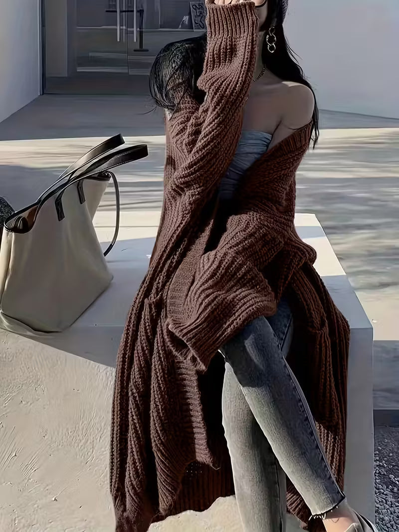Glenda | Chic Knee-Length Cardigan Sweater
