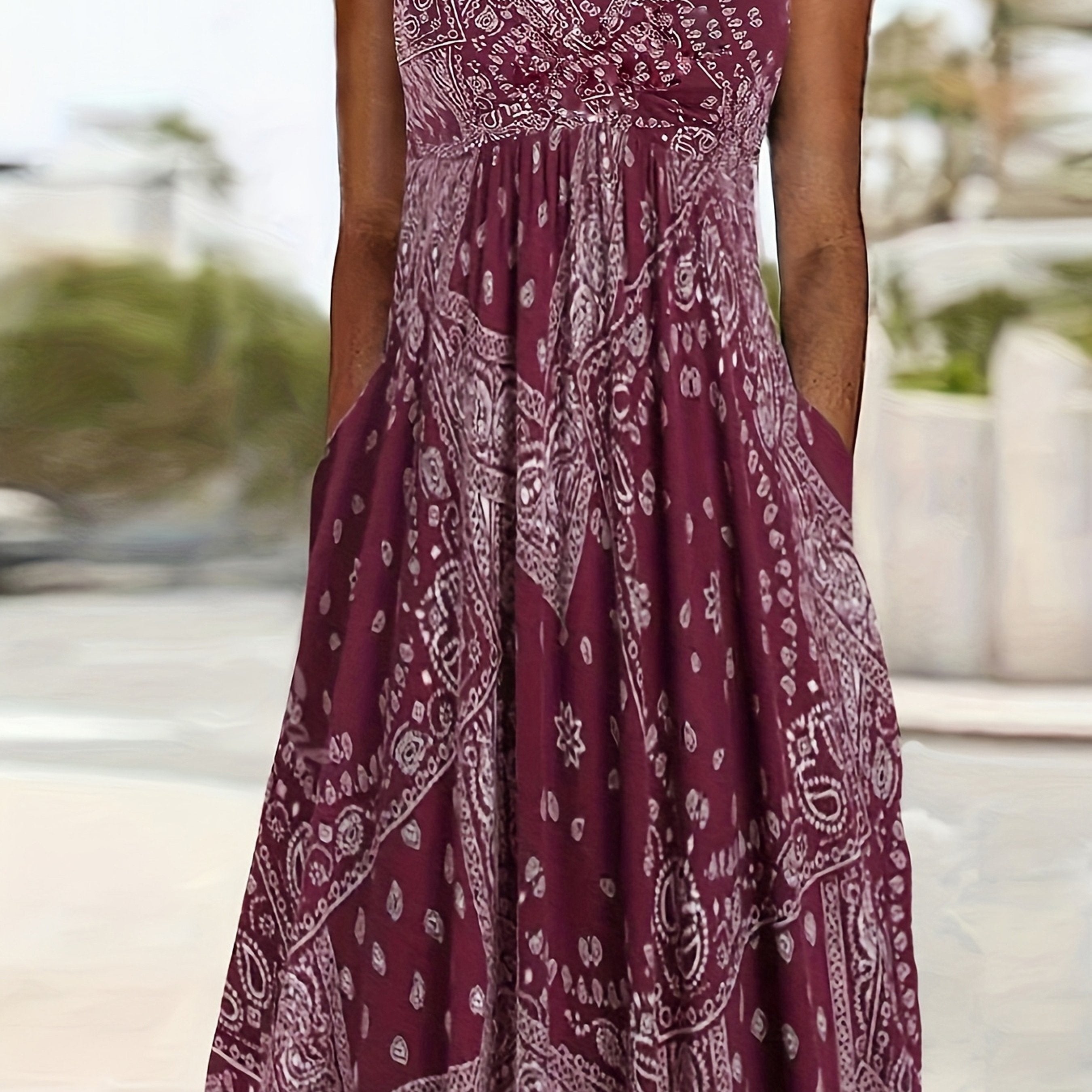 BRONTE | SLEEVELESS FLORAL PRINT MAXI DRESS