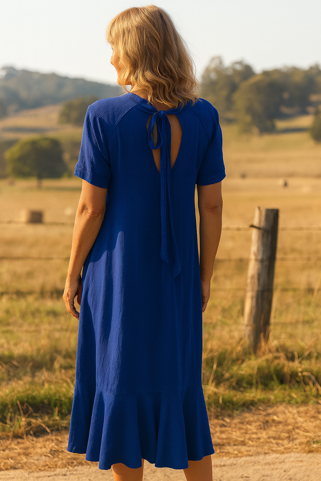 MARINA™ FLOWEASE MIDI DRESS