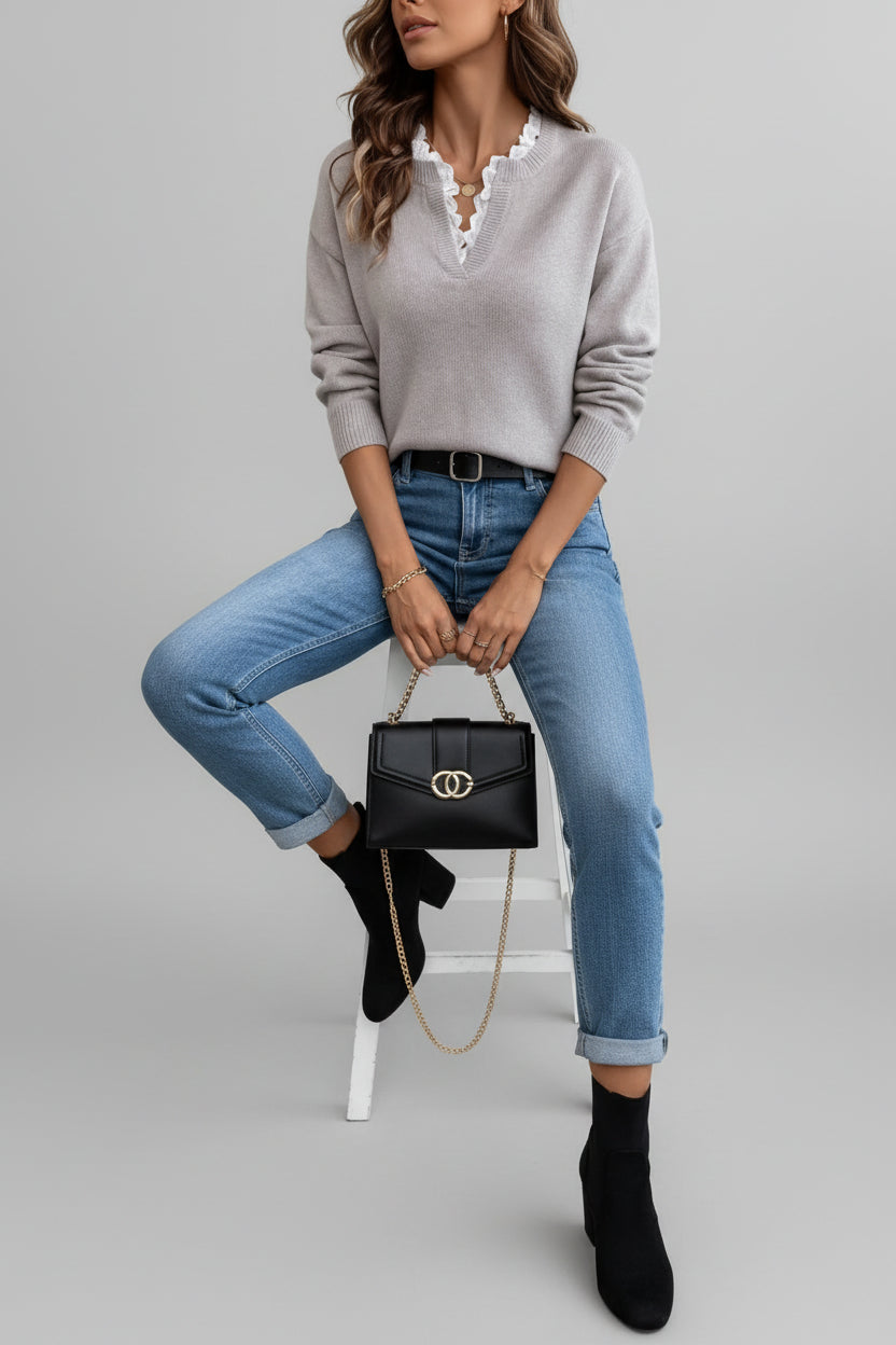 Maria | Elegant French Collar Blouse