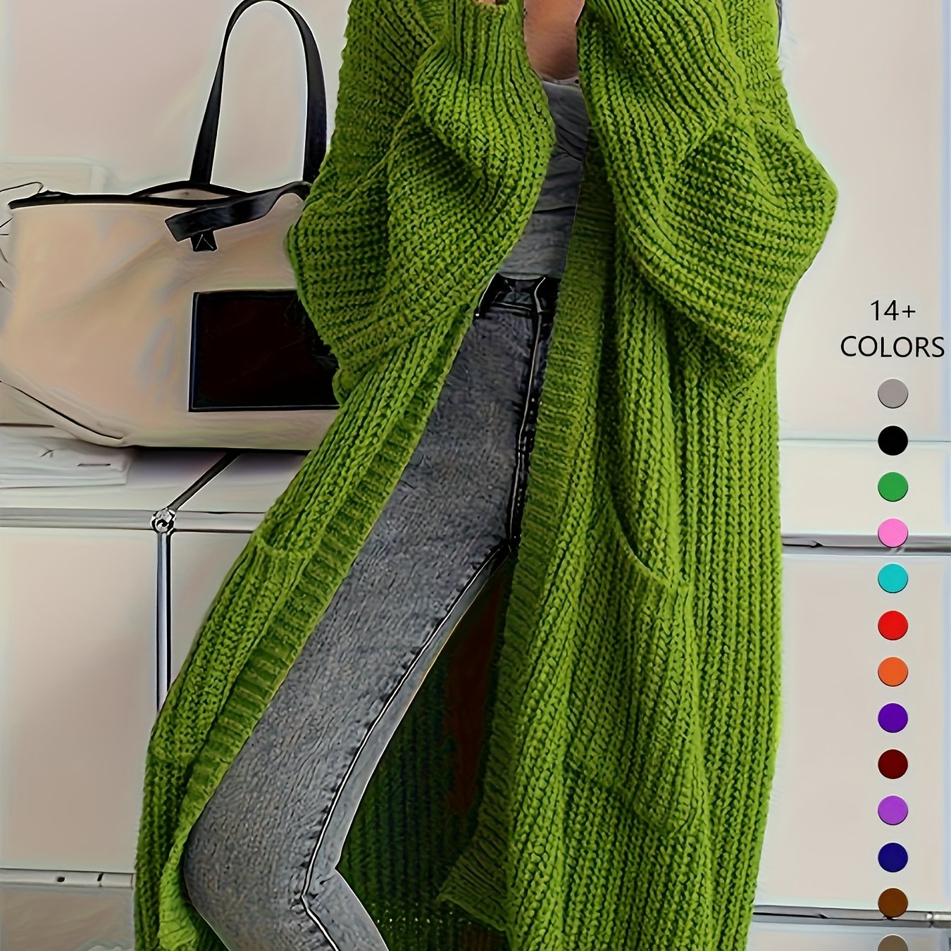 Glenda | Chic Knee-Length Cardigan Sweater