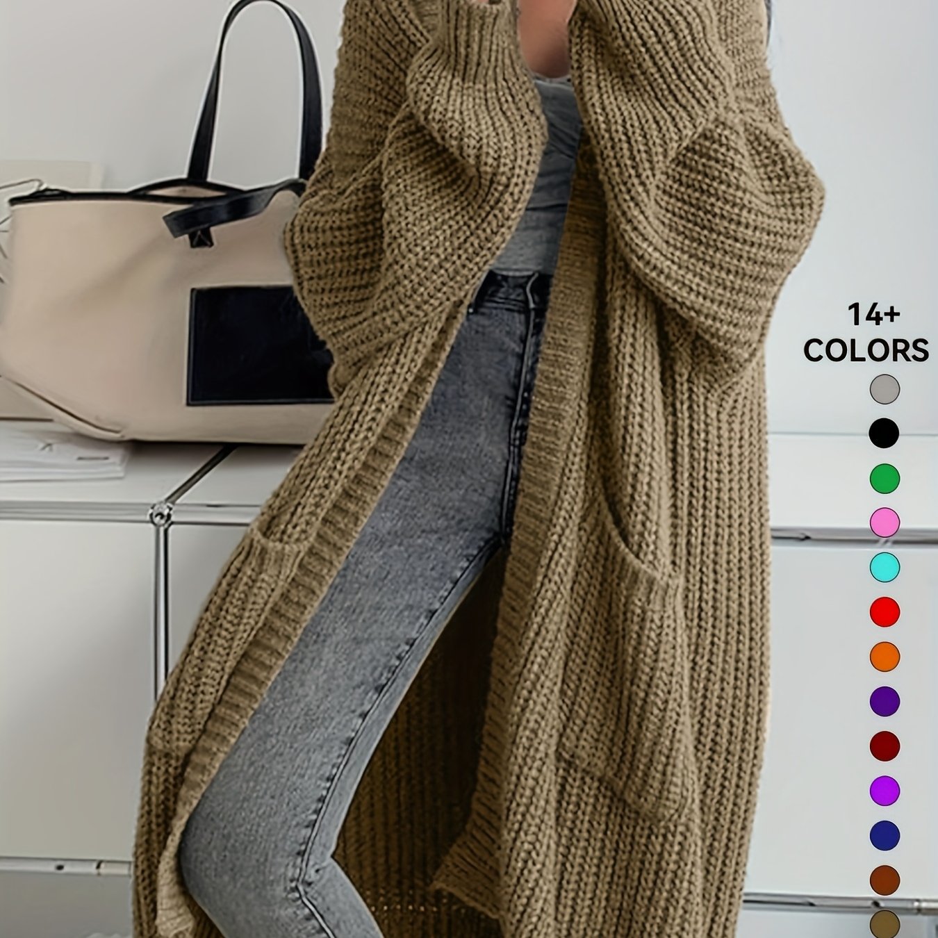 Glenda | Chic Knee-Length Cardigan Sweater