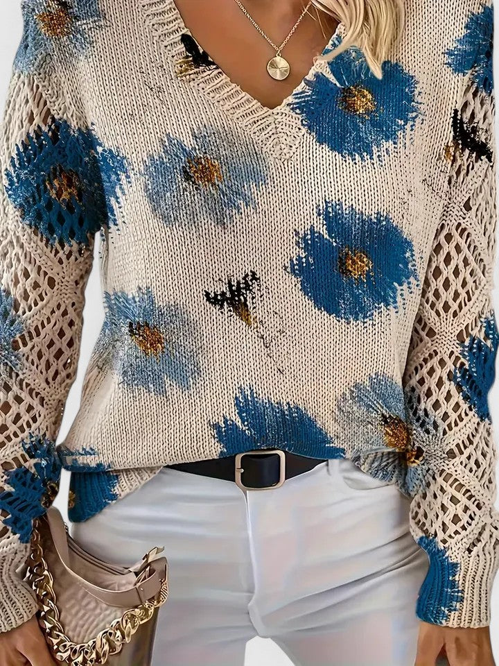 Aurelie | Delicate Floral Sweater