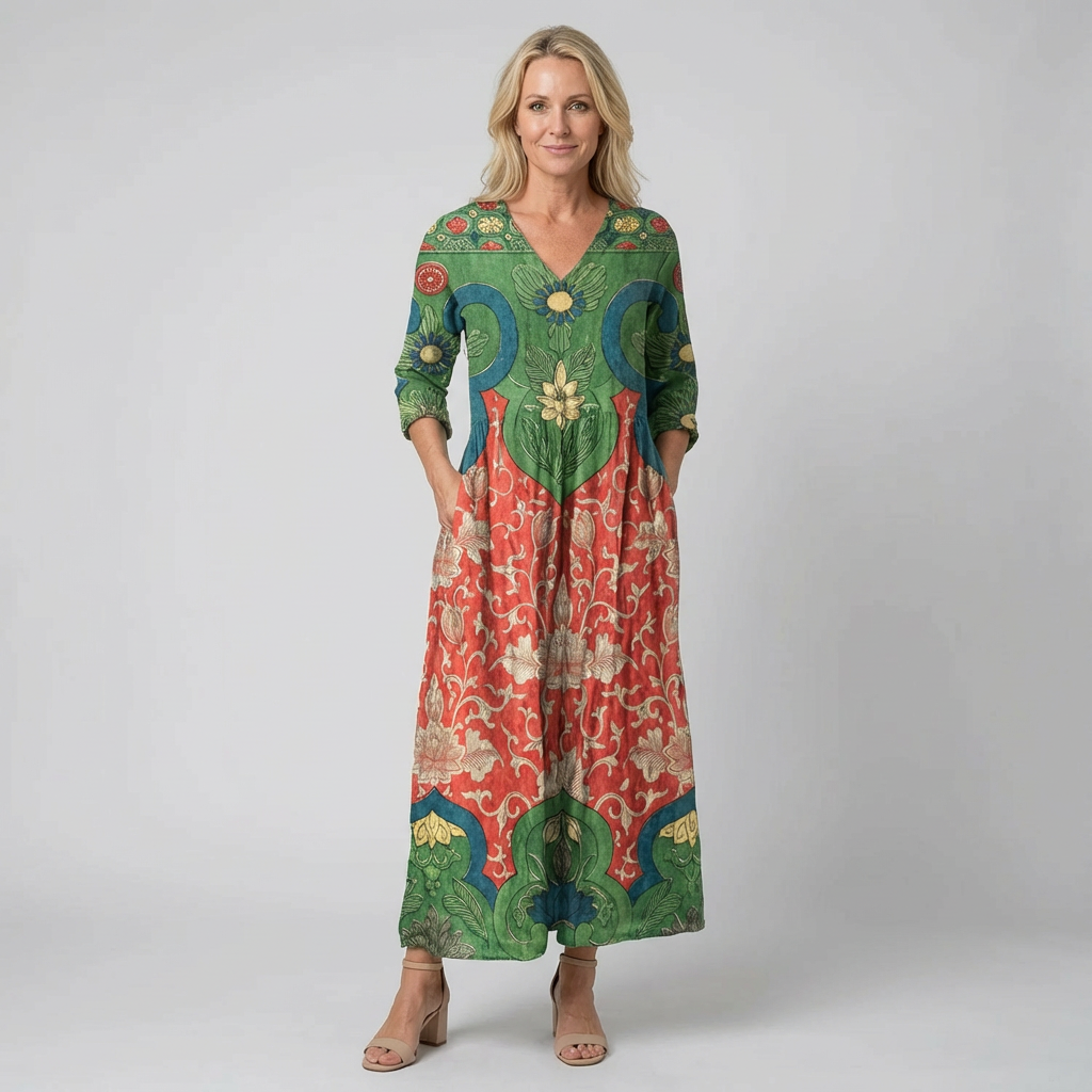 ELEANOR | VINTAGE FLORAL MAXI DRESS