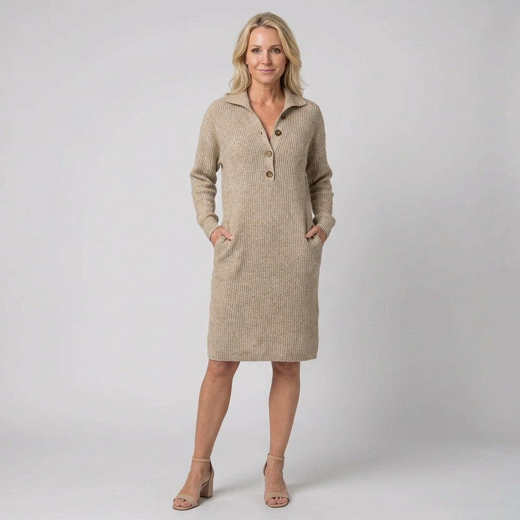 SOPHIA & ROSE | Cozy Button Knit Dress