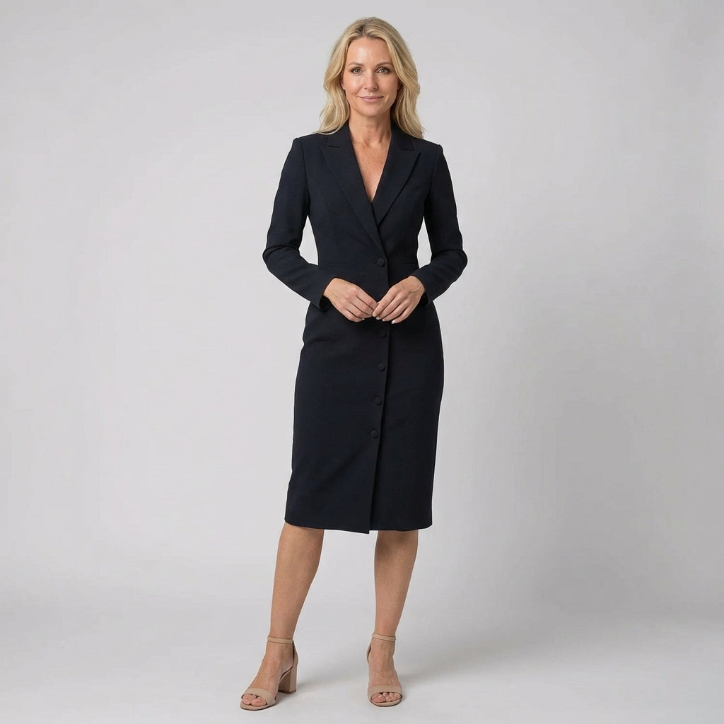 Sammy | Elegant Tailored Blazer Midi Dress