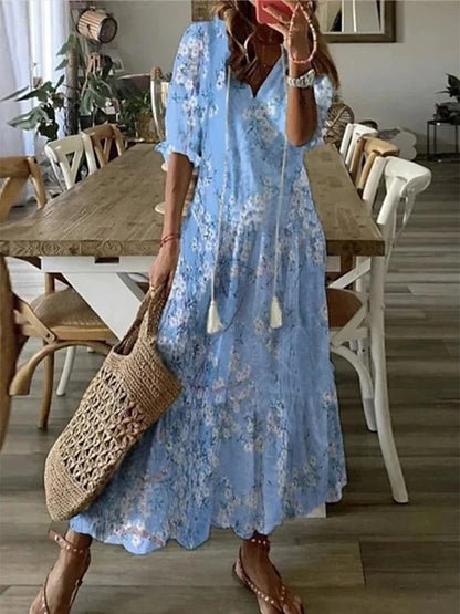 LUNA | EFFORTLESS BOHO-STYLE MIDI DRESS