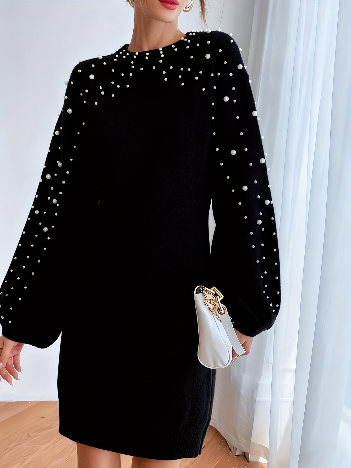 SOPHIA & ROSE | Soft Knit Long-Sleeve Midi Dress