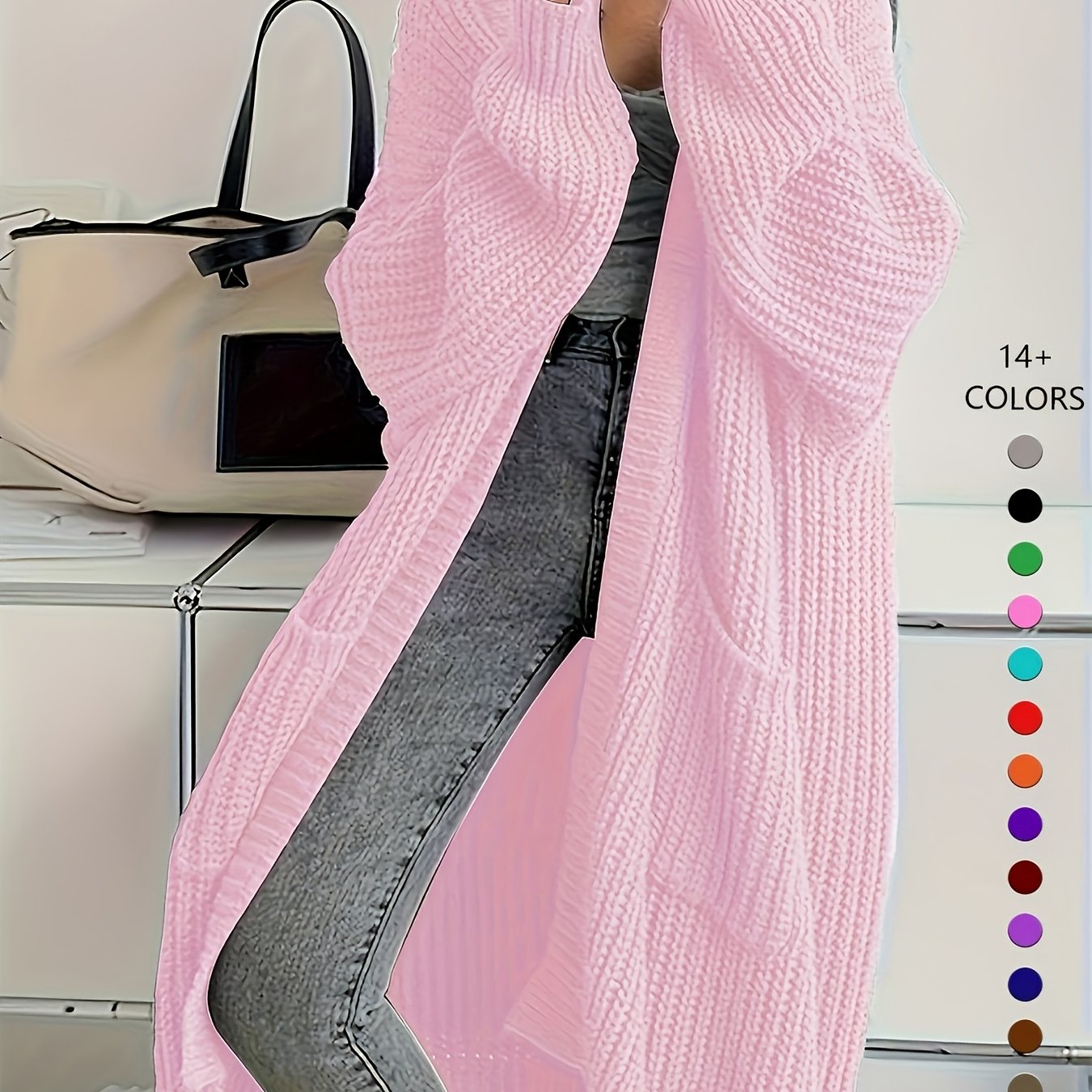 Glenda | Chic Knee-Length Cardigan Sweater
