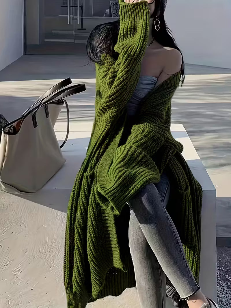 Glenda | Chic Knee-Length Cardigan Sweater