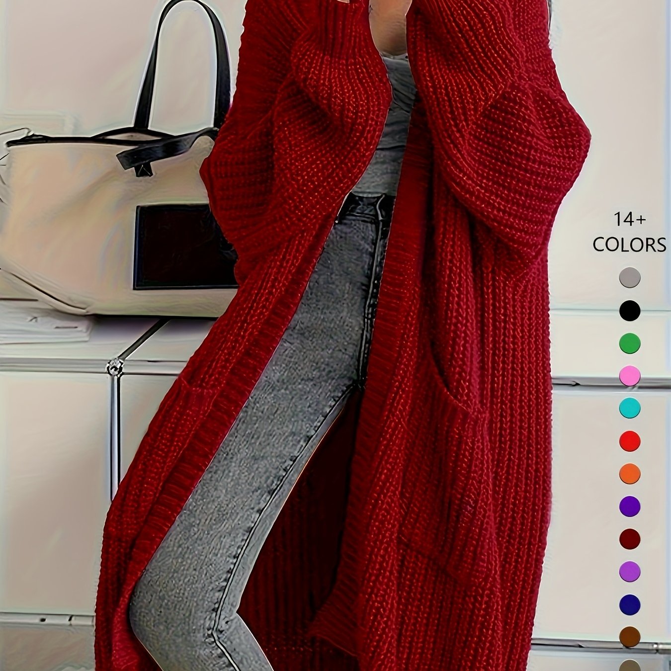 Glenda | Chic Knee-Length Cardigan Sweater