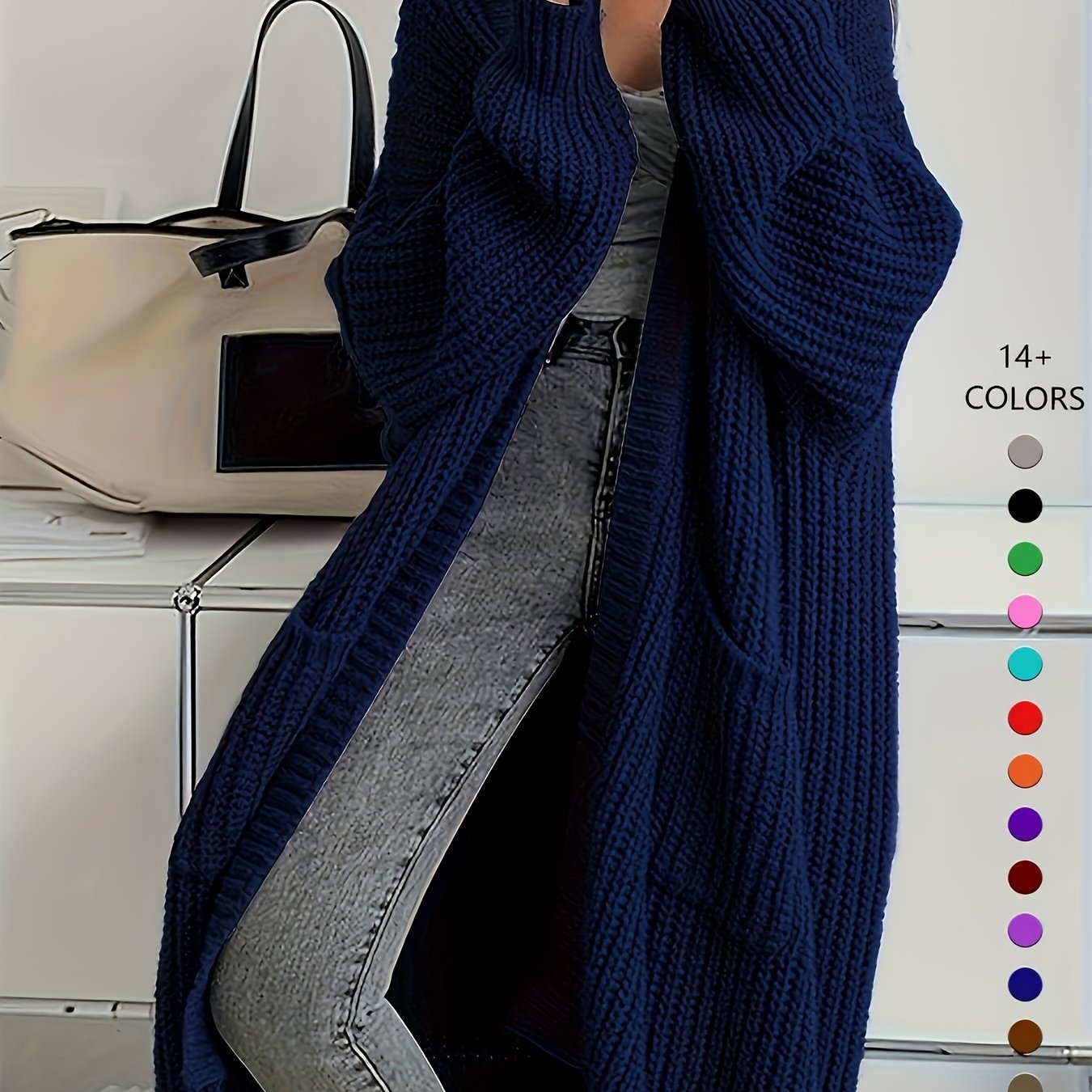 Glenda | Chic Knee-Length Cardigan Sweater