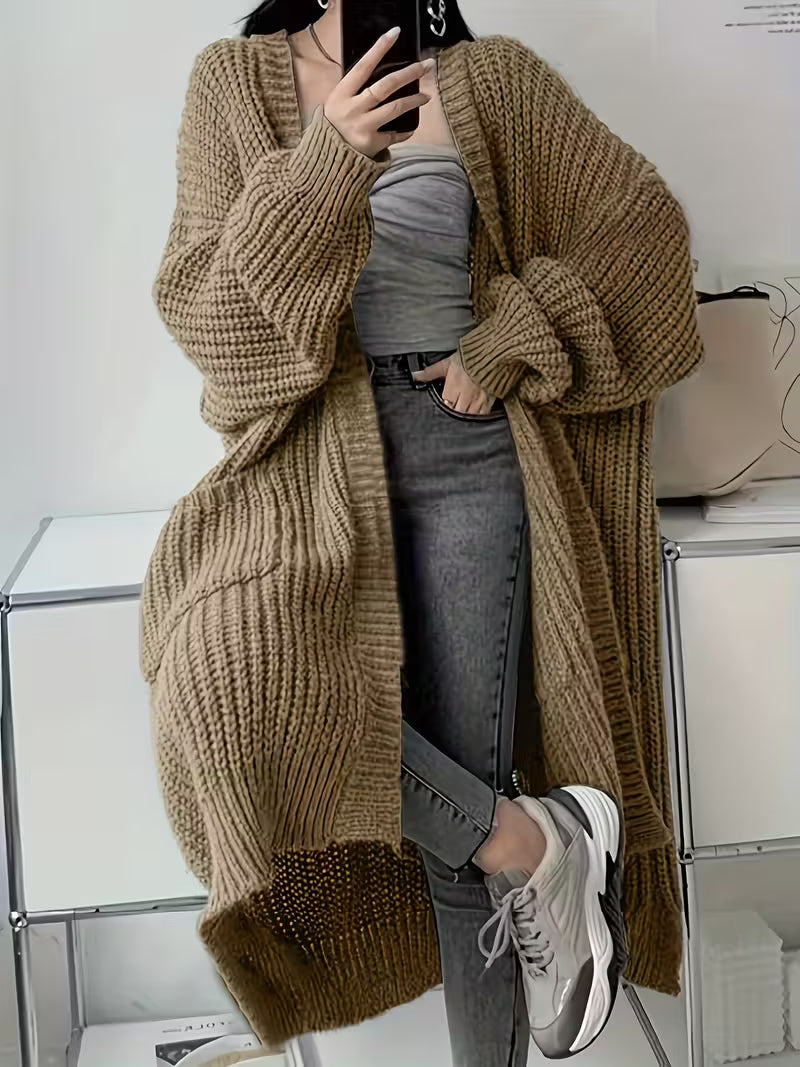 Glenda | Chic Knee-Length Cardigan Sweater