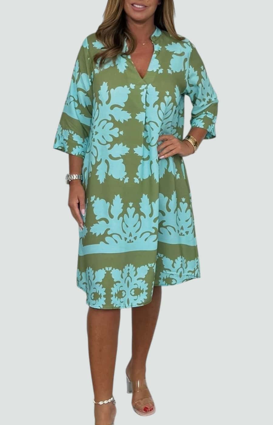 ALBA™ SUMMER DRESS WITH V-NECK AND LIGHT STYLE