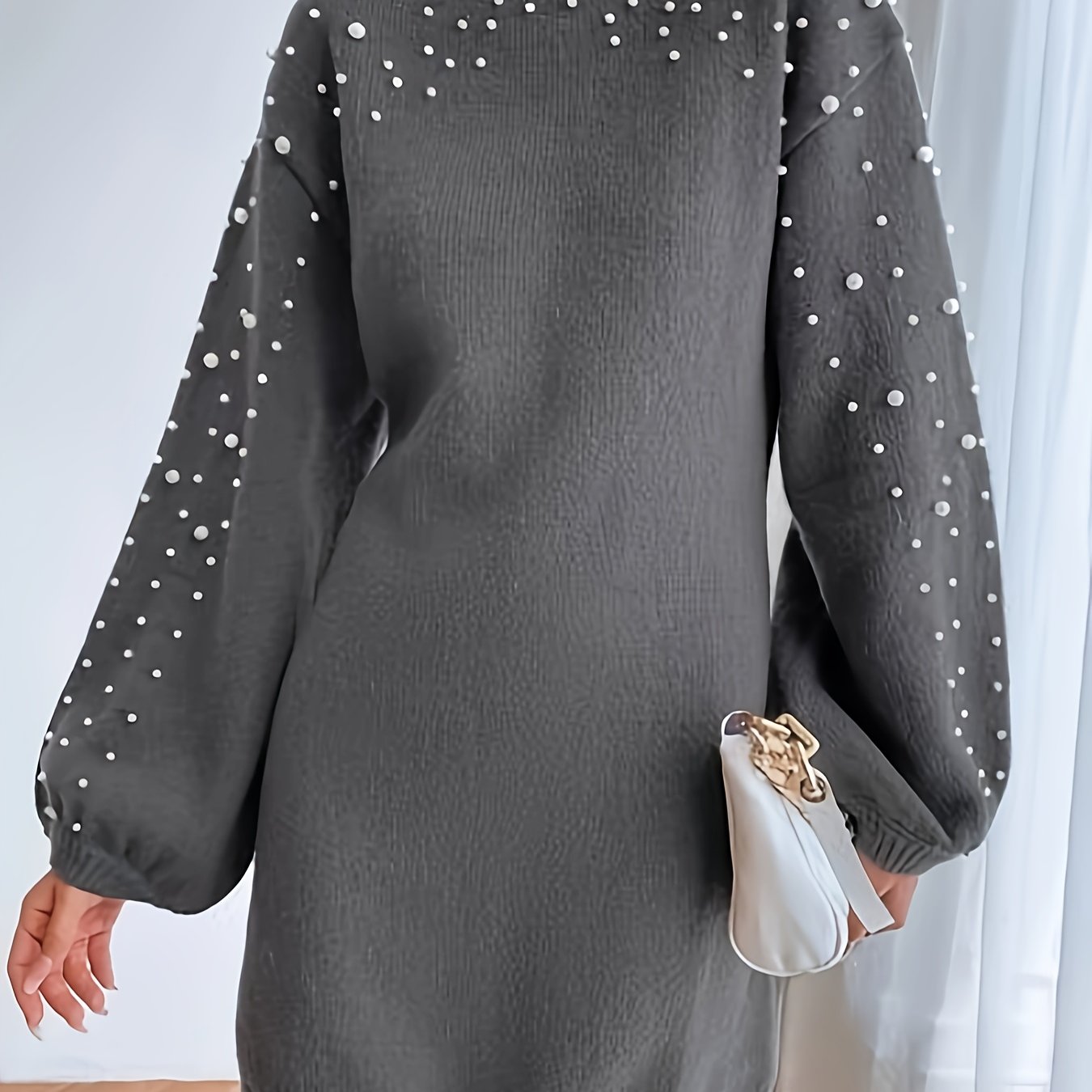 SOPHIA & ROSE | Soft Knit Long-Sleeve Midi Dress