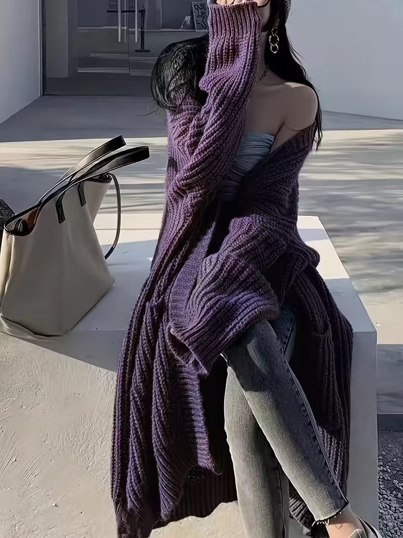 Glenda | Chic Knee-Length Cardigan Sweater