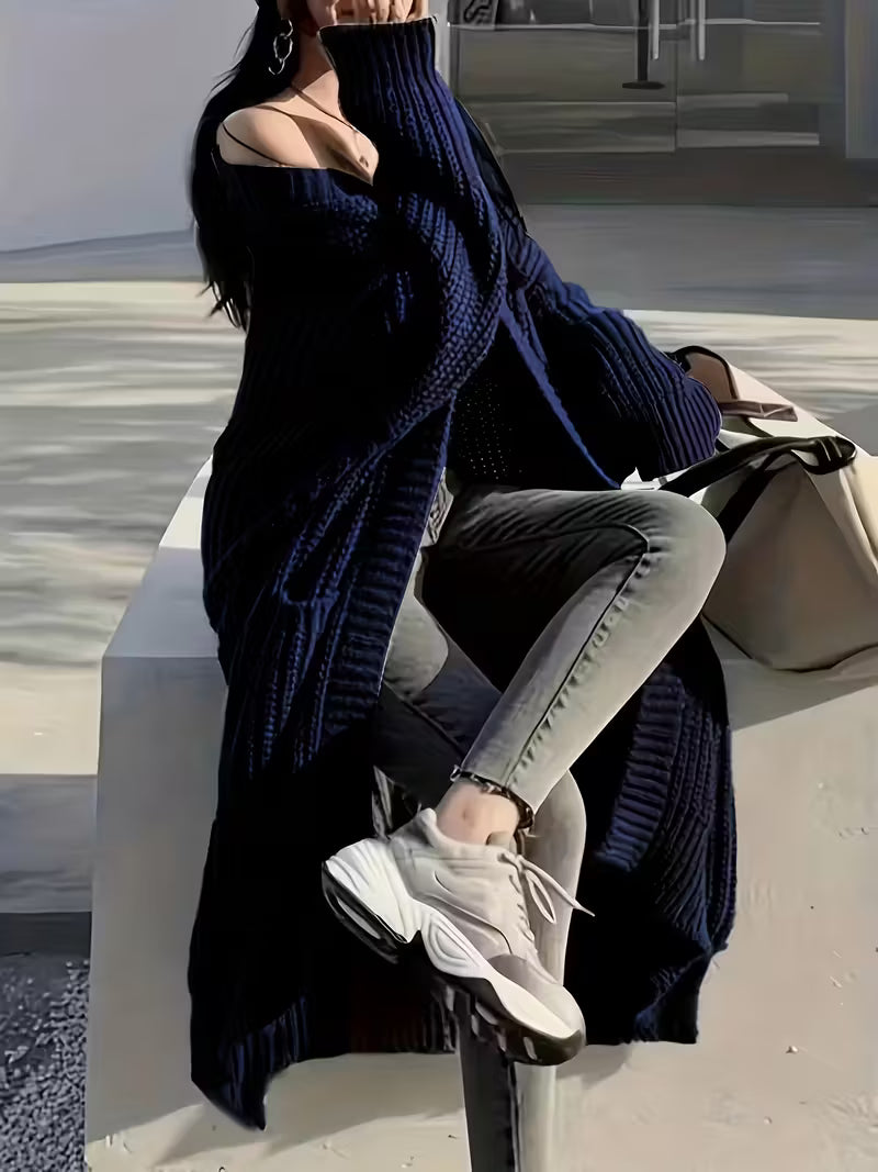 Glenda | Chic Knee-Length Cardigan Sweater