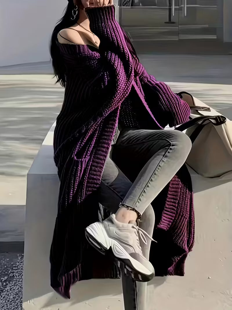 Glenda | Chic Knee-Length Cardigan Sweater