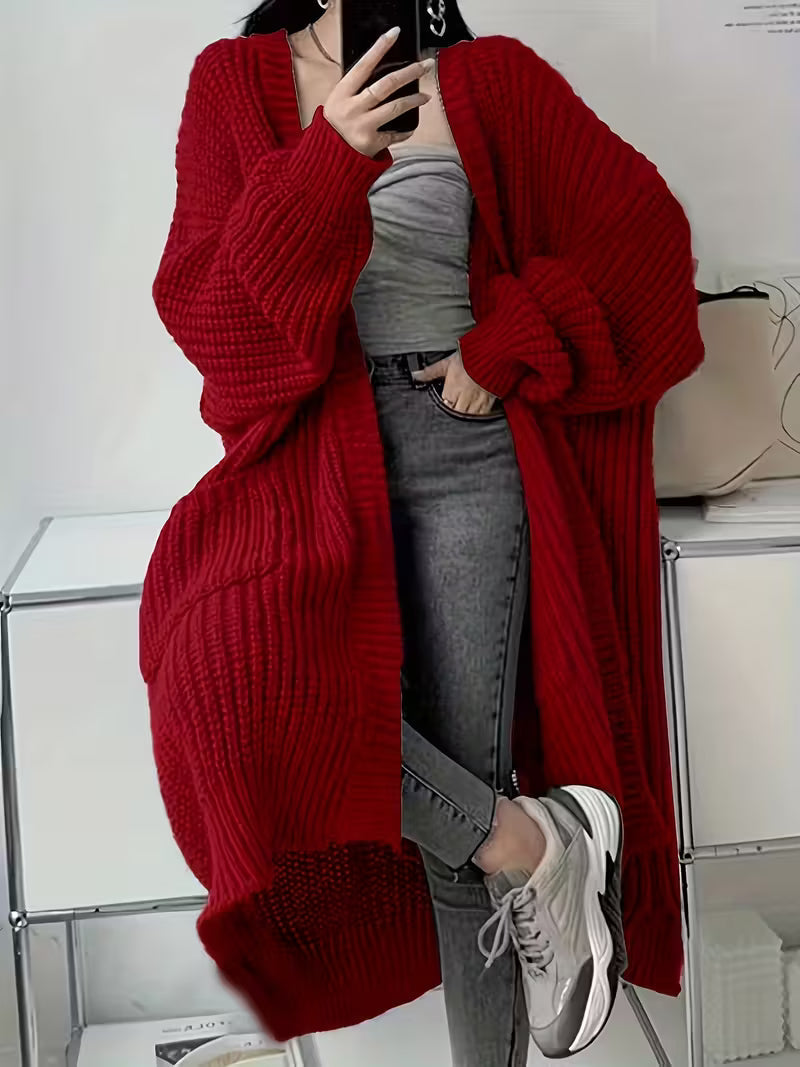 Glenda | Chic Knee-Length Cardigan Sweater