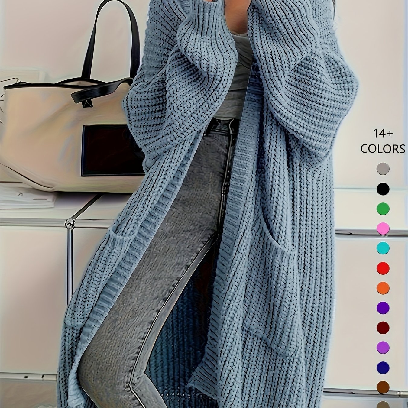 Glenda | Chic Knee-Length Cardigan Sweater