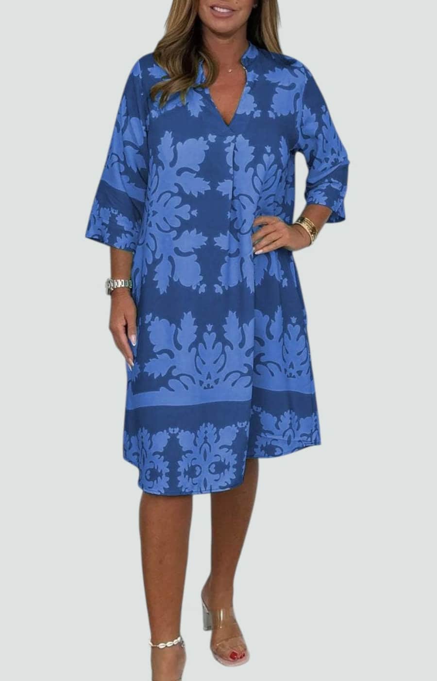 ALBA™ SUMMER DRESS WITH V-NECK AND LIGHT STYLE