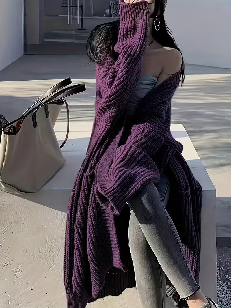 Glenda | Chic Knee-Length Cardigan Sweater