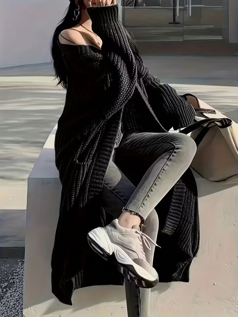 Glenda | Chic Knee-Length Cardigan Sweater