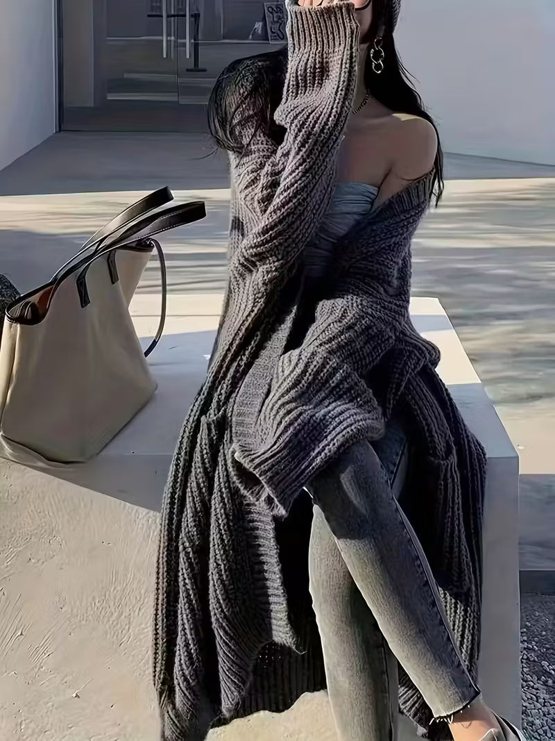 Glenda | Chic Knee-Length Cardigan Sweater