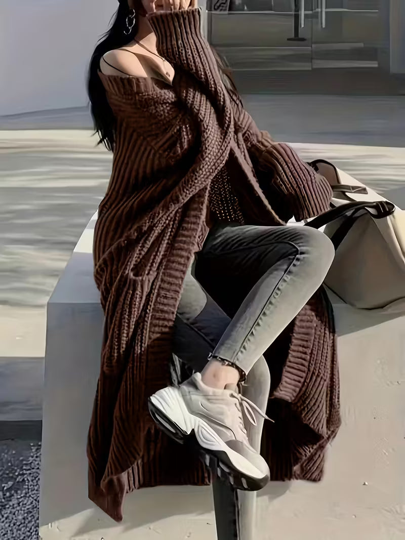 Glenda | Chic Knee-Length Cardigan Sweater