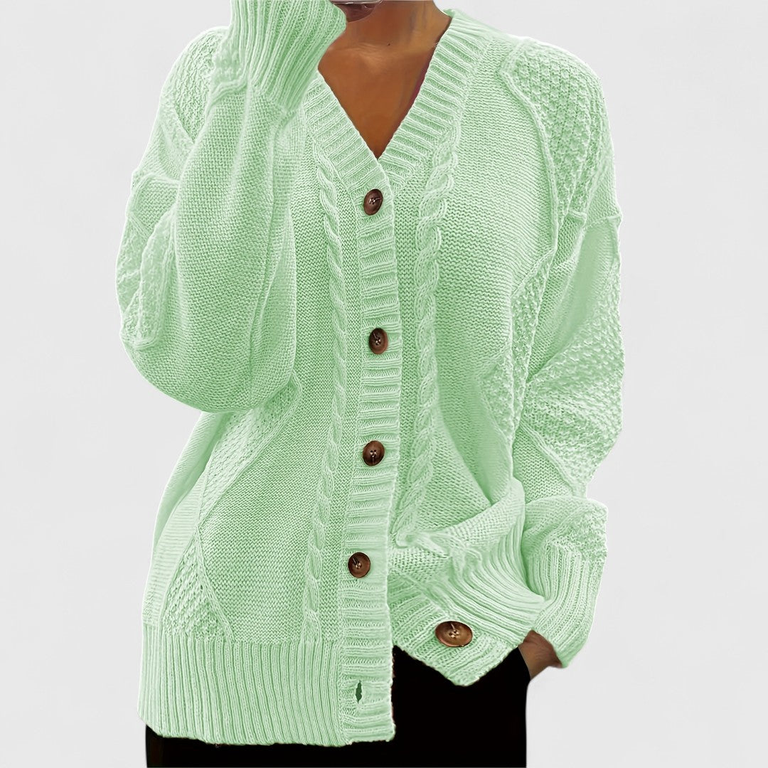 Frida - Elegant V-Neck Cardigan