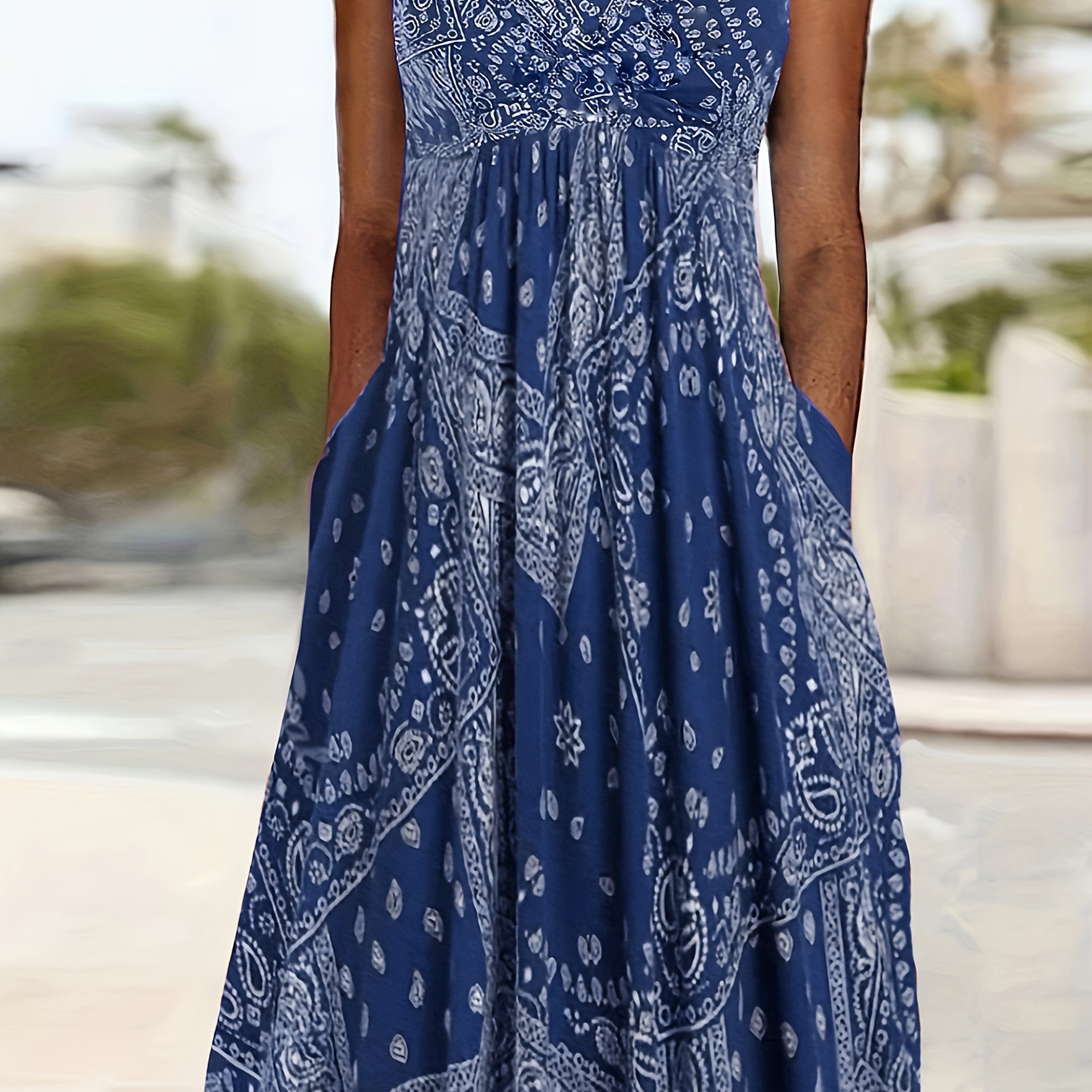 BRONTE | SLEEVELESS FLORAL PRINT MAXI DRESS