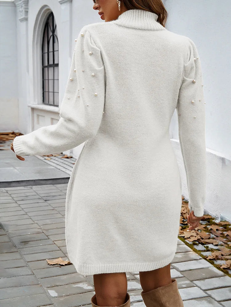Kelly | Elegant Turtleneck Long Sleeve Dress