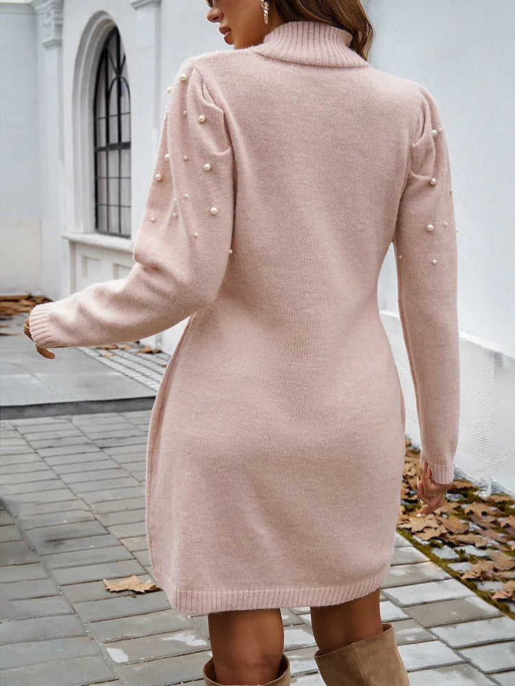 Kelly | Elegant Turtleneck Long Sleeve Dress