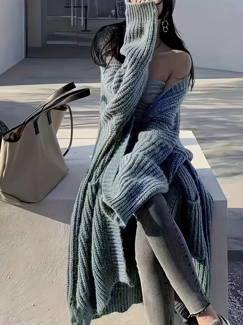 Glenda | Chic Knee-Length Cardigan Sweater