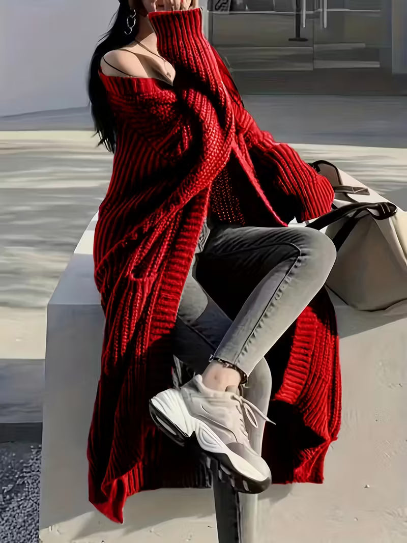 Glenda | Chic Knee-Length Cardigan Sweater
