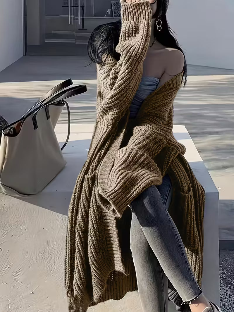 Glenda | Chic Knee-Length Cardigan Sweater