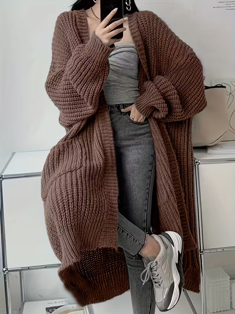 Glenda | Chic Knee-Length Cardigan Sweater