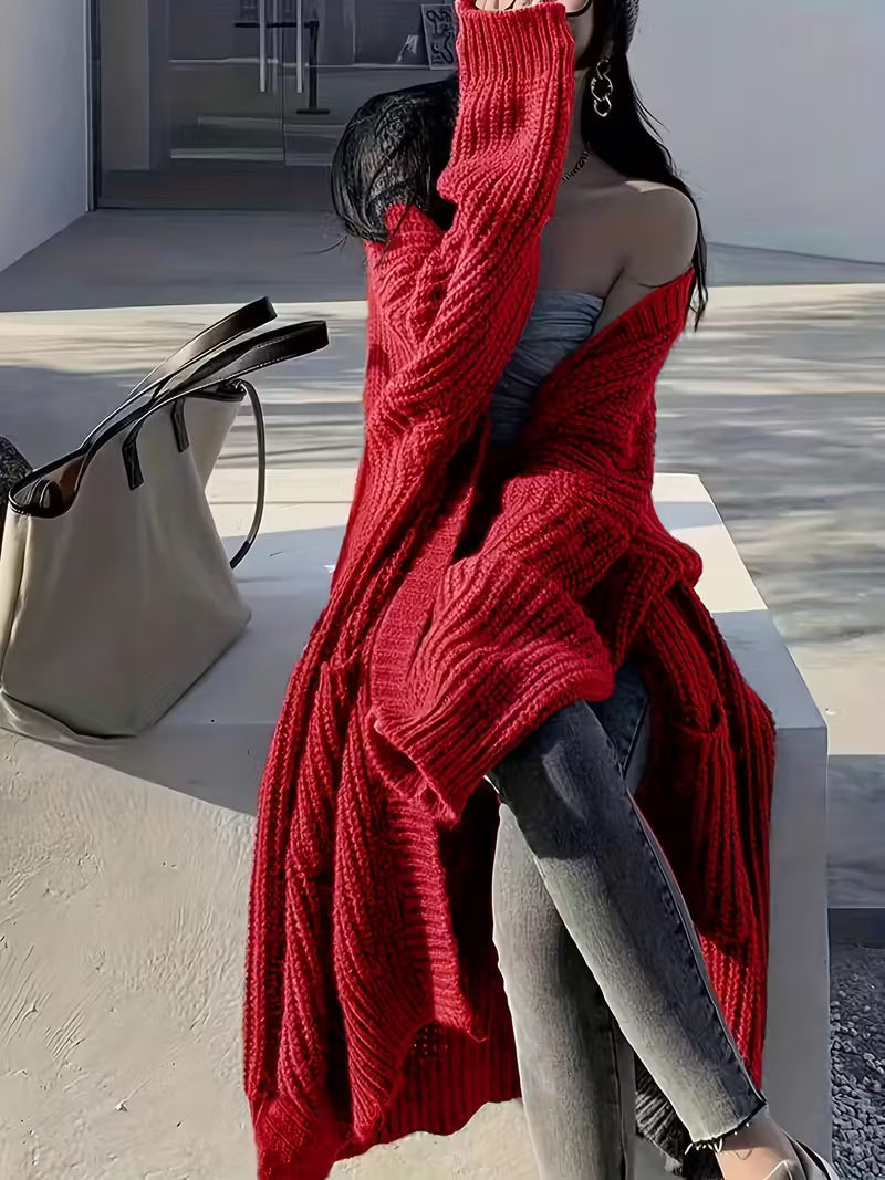 Glenda | Chic Knee-Length Cardigan Sweater