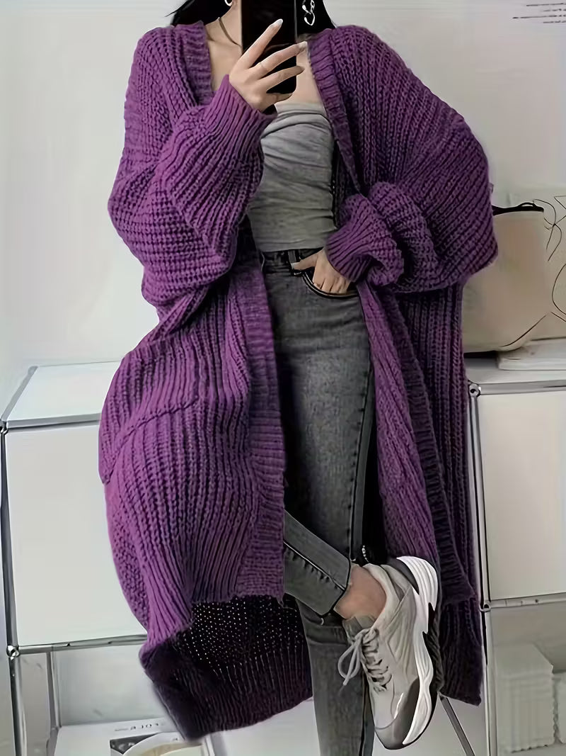 Glenda | Chic Knee-Length Cardigan Sweater