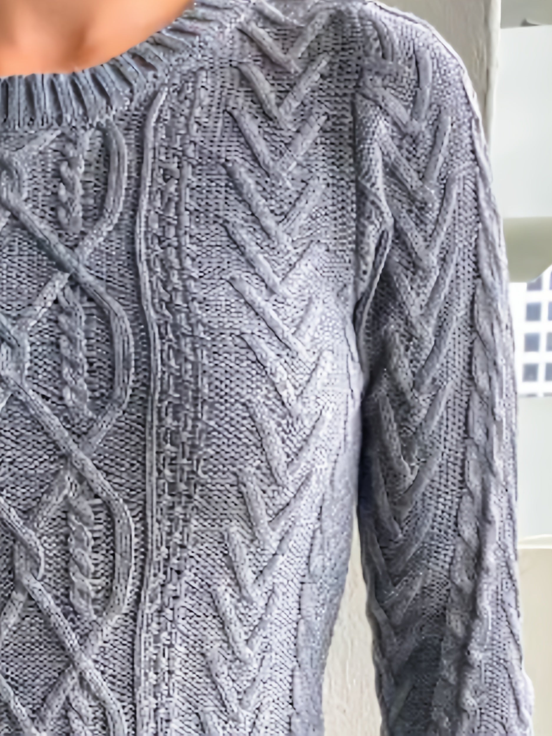 SOPHIA & ROSE | Cable Knit Hooded Sweater Dress