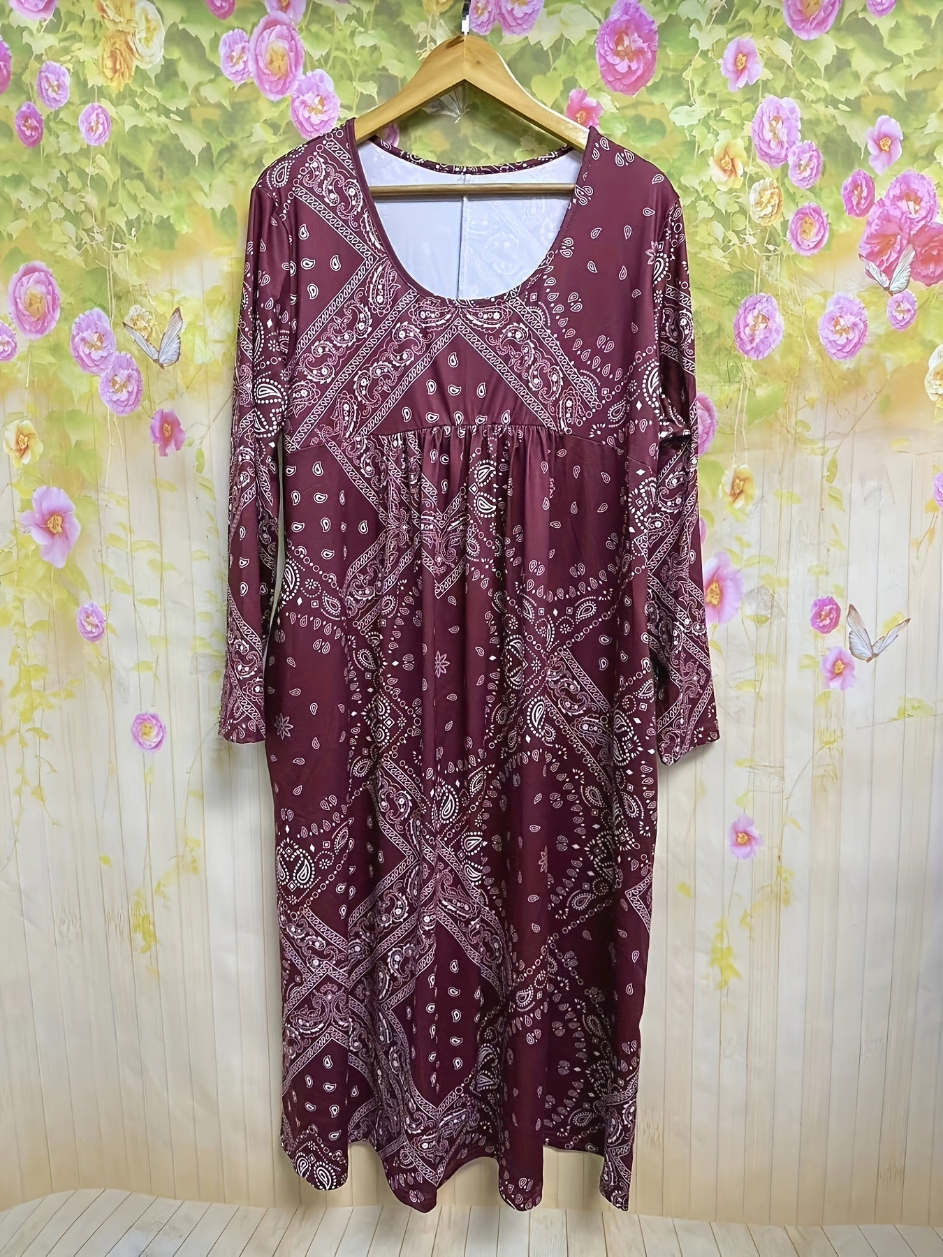ELOWEN | CASUAL LONG SLEEVE MIDI DRESS