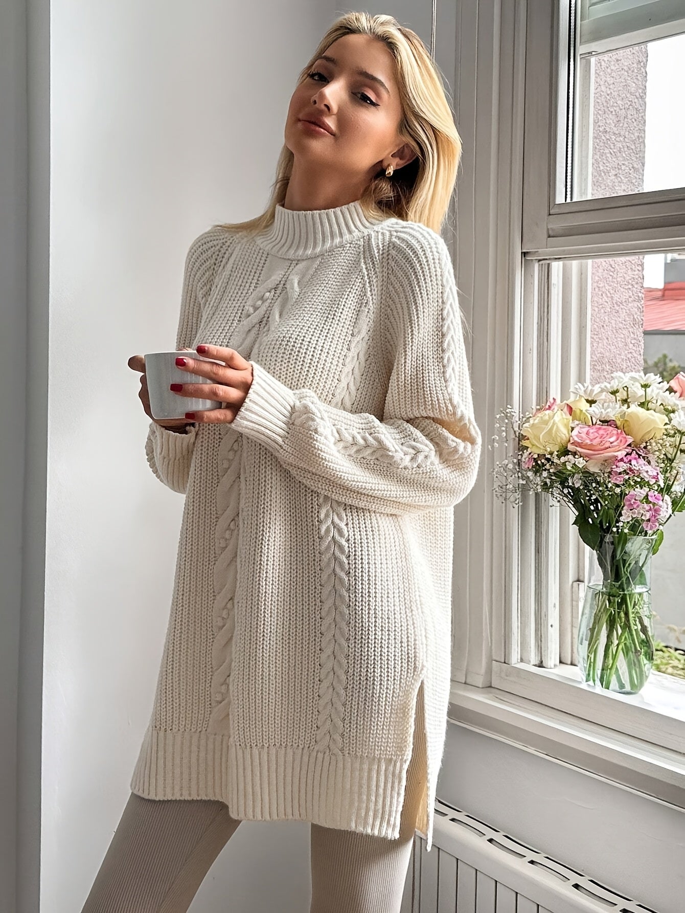 SOPHIA & ROSE | Versatile Date‑Night Knit Midi Dress